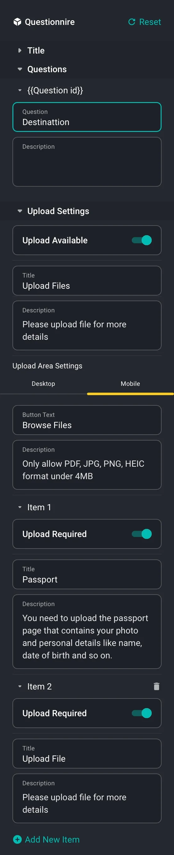 Responsive preview — upload