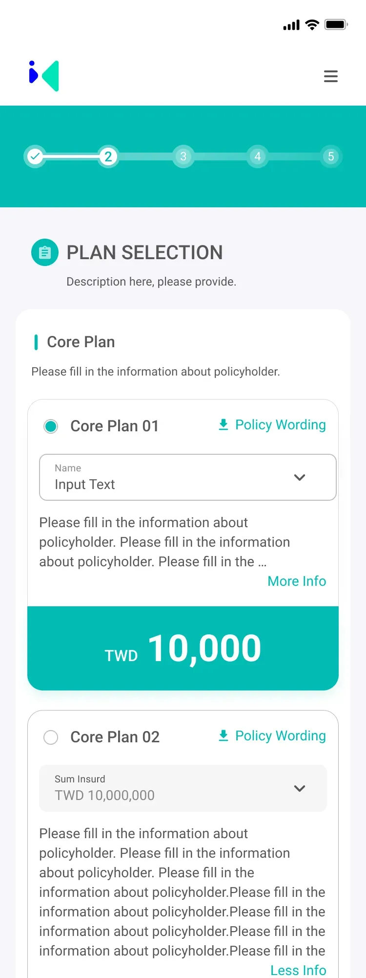 Plan detail — mobile