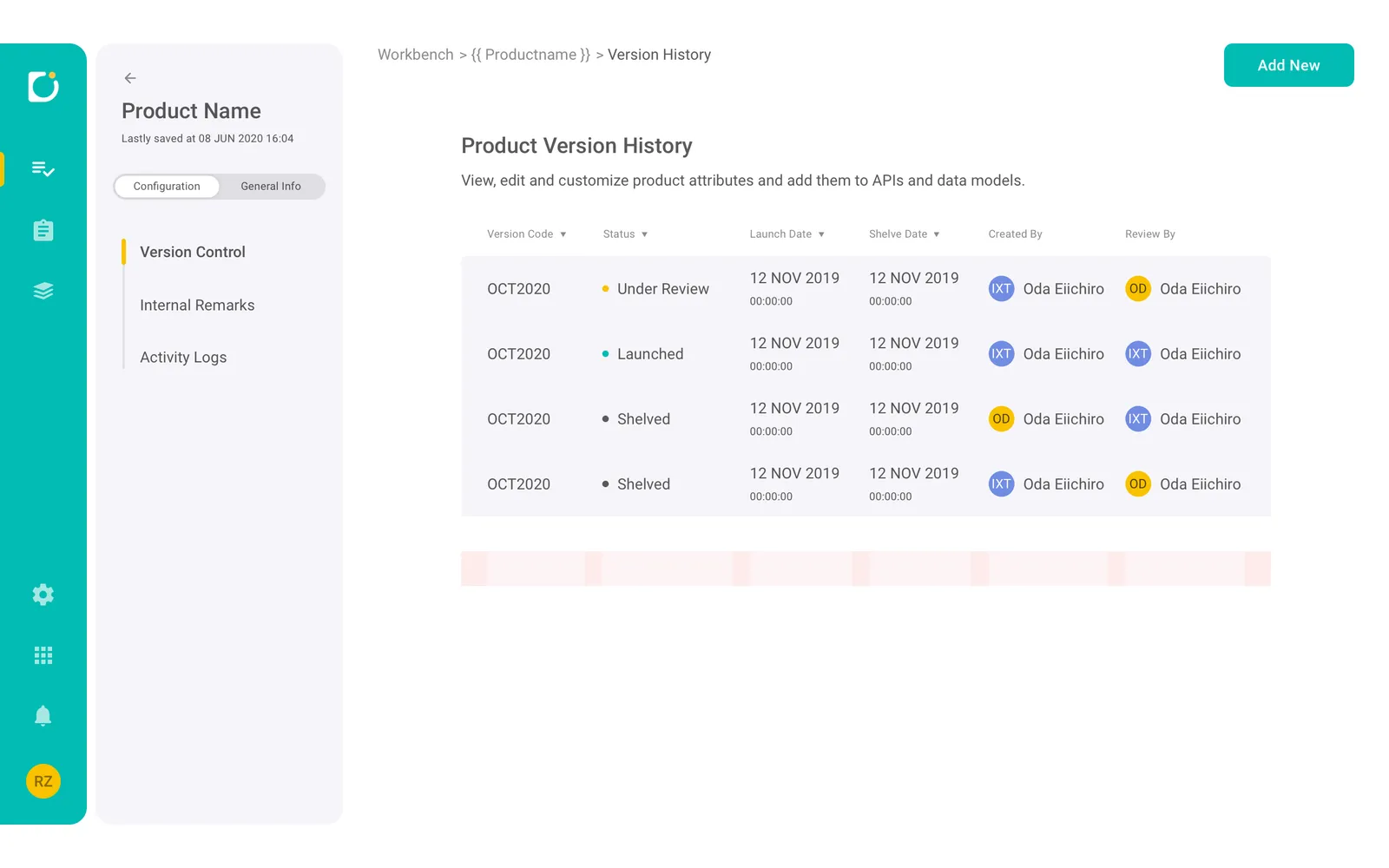 Version history