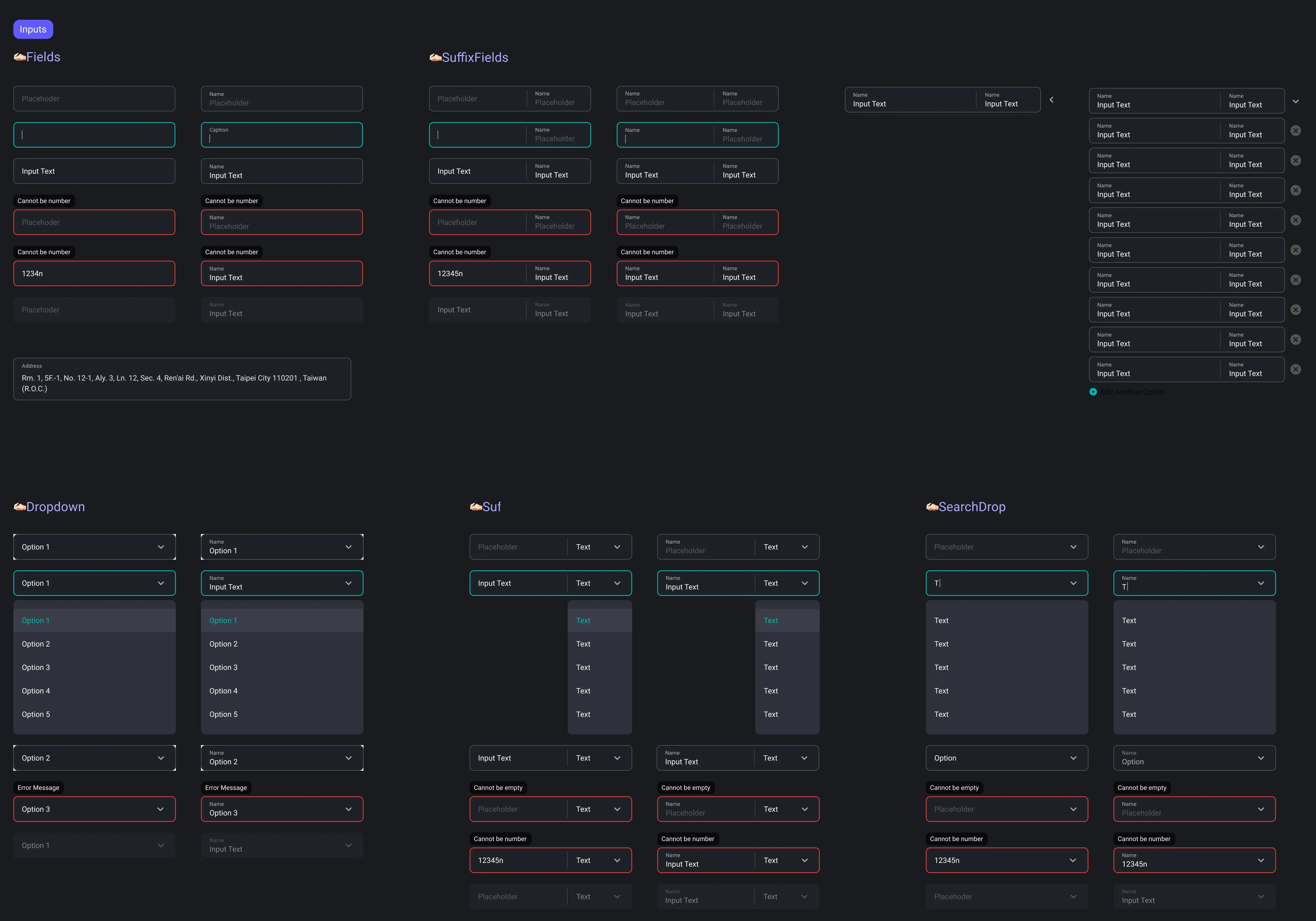 Elements — dark, expanded